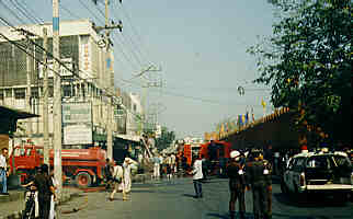 Fire at Thapae Gate, Chiang Mai  (10.6 K)